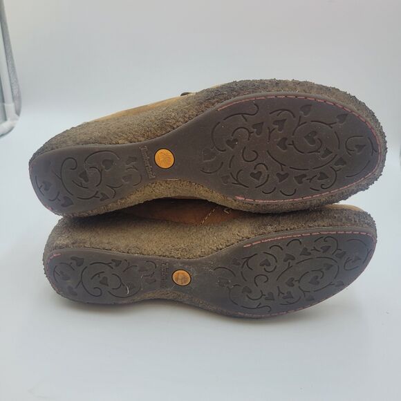 Timberland Comforia Womens 9 M Nubuck Leather Slip-on Comfort Mule Wedge Heel - Picture 7 of 9